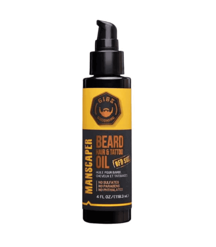 Gibs - Huile pour barbe, cheveux et tatouage "Manscaper Jaune"