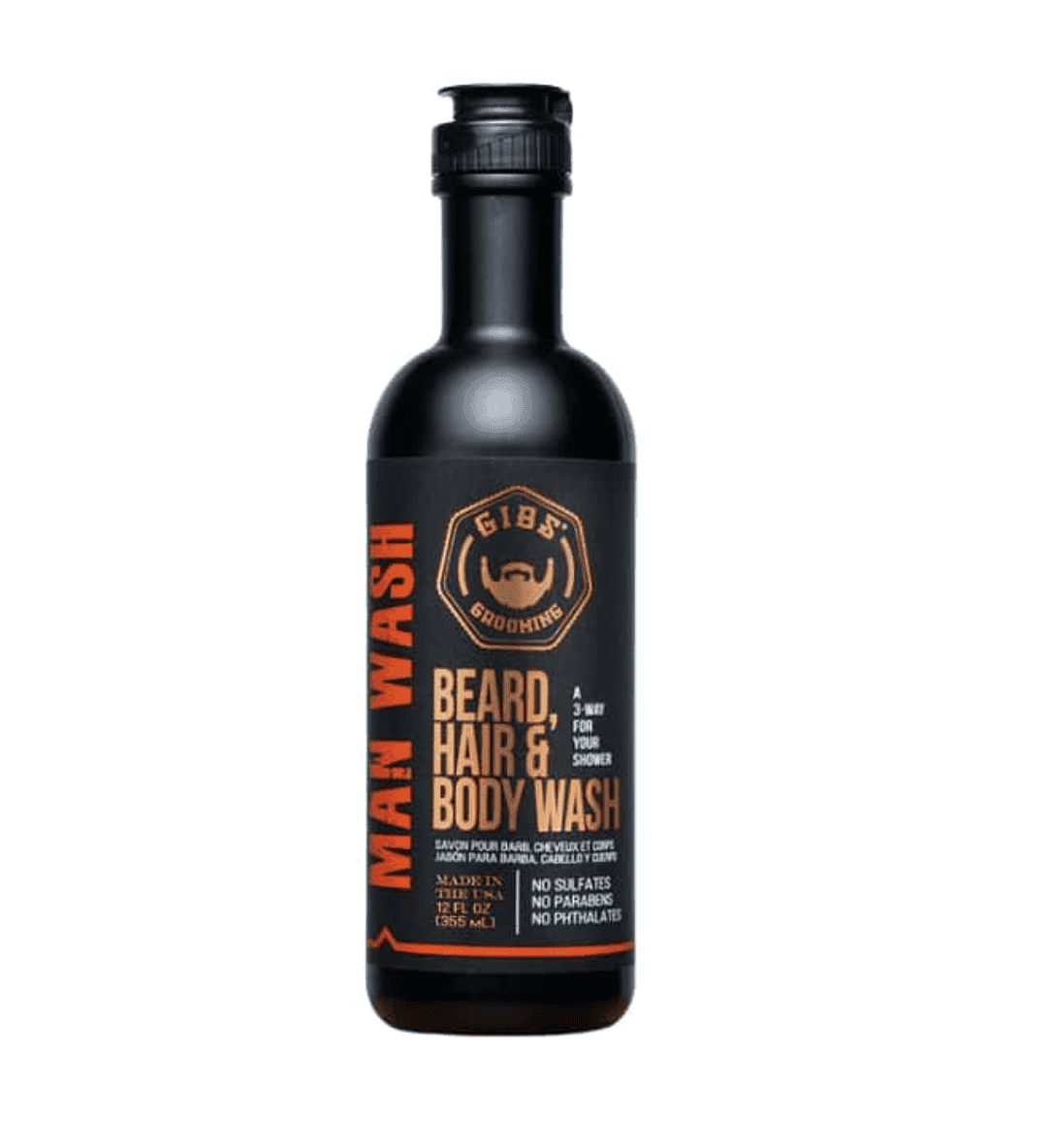 Gibs - Man Wash Barbe, cheveux et corps (355ml)