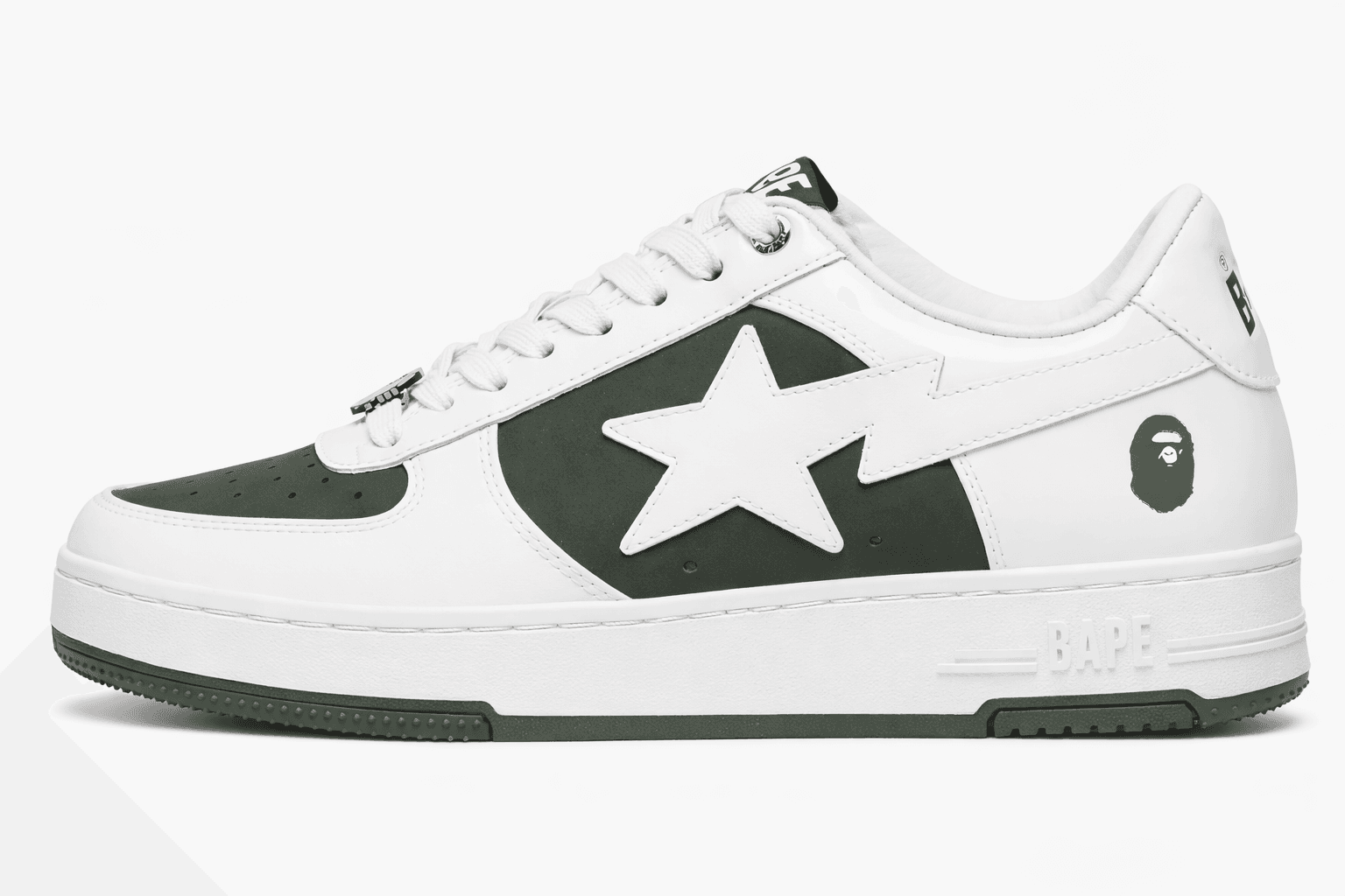 BAPE STA LOW "White Olive"