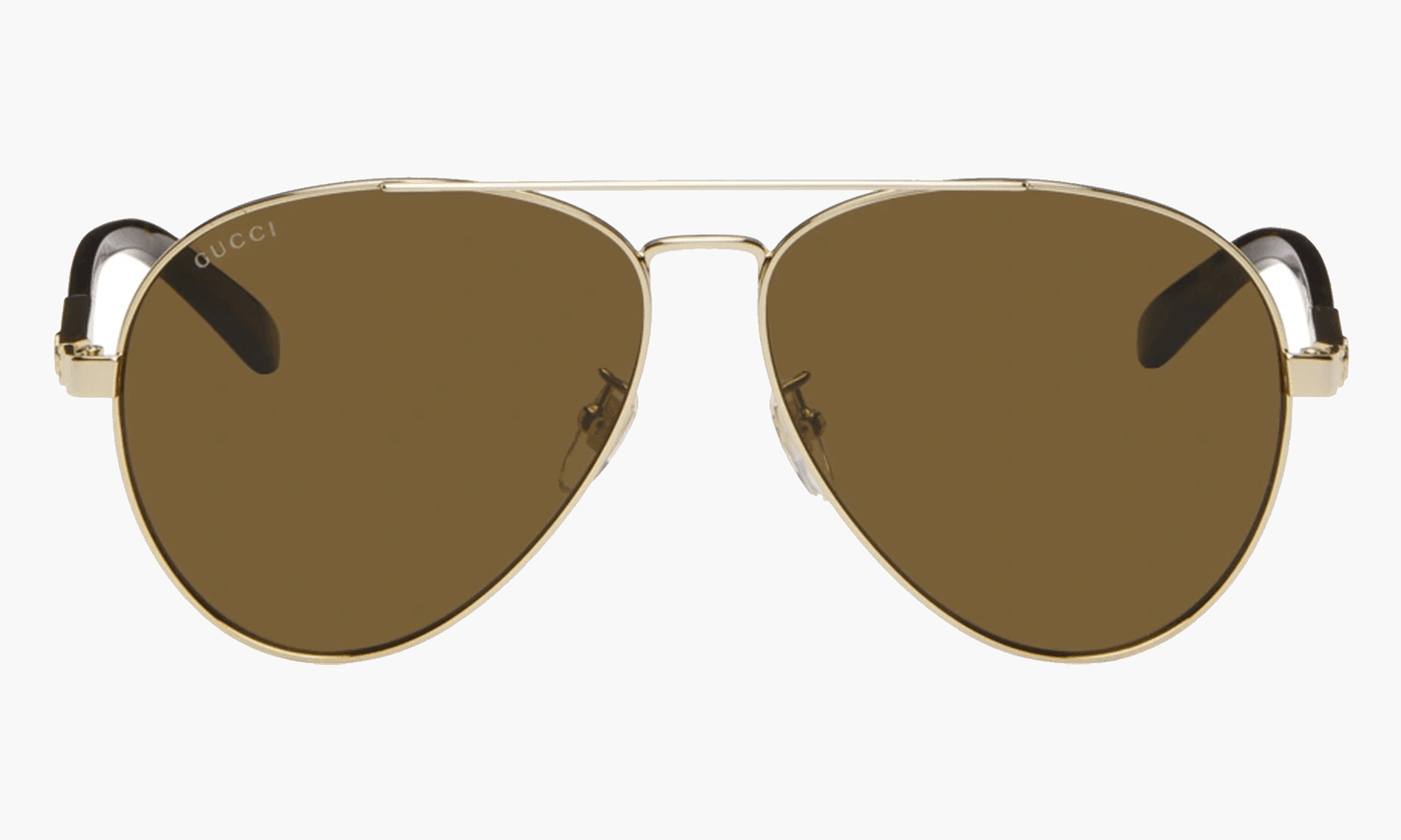 GUCCI - Lunettes de soleil aviateur dorées