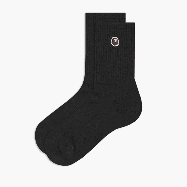BAPE Ape Head One Point Socks Black