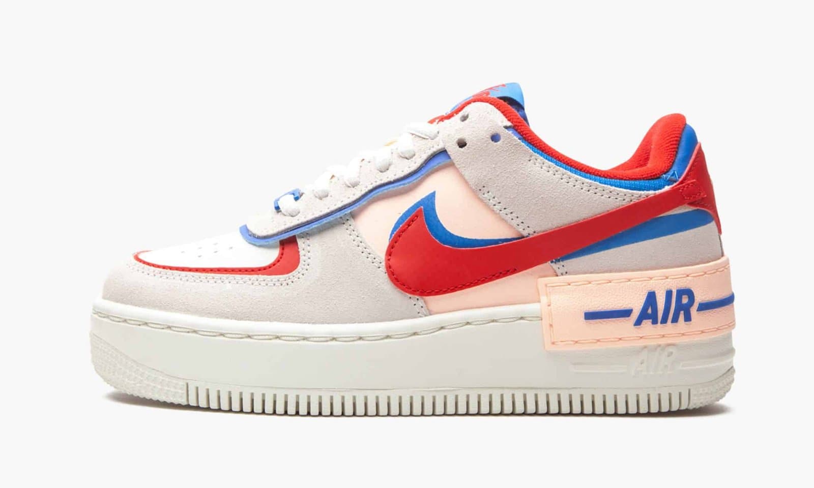 NIKE WMNS AIR FORCE 1 SHADOW "Sail / Royal /Red"